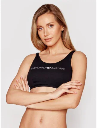 Bralette sportovní podprsenka 164403 1P227 00020 černá - Emporio Armani Bralette sportovní podprsenka 164403 1P227 00020 černá - Emporio Armani