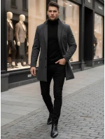 Pánský šedý kabát FashionStreet CX0441