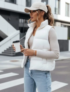 Dámská prošívaná vesta WILLOW bílá FashionStreet TY3798