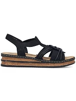 Dámské sandály s gumovou podrážkou černé Rieker 62969-00