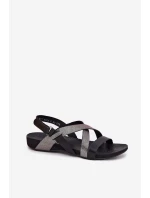 Plné Kožené Sandály Dámské Zazoo 40032 Černé