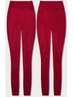 Červené bavlněné dámské legíny (YW1001-5) - FPrice