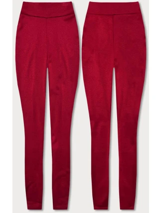 Červené bavlněné dámské legíny (YW1001-5) - FPrice