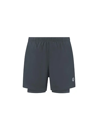 Pánské šortky Rogelli 2v1 ESSENTIAL, šedé, velikost M Pánské šortky Rogelli 2v1 ESSENTIAL, šedé, velikost M