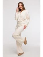 B292 Zavinovací mikina - vanilka