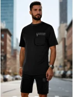 Pánská tepláková souprava černá FashionStreet AX0811