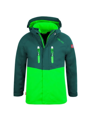 Trollkids Bryggen 3v1 nepromokavá bunda pro chlapce/dívky zelená (418-308)