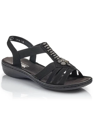 Dámské sandály Romansh černé Rieker 60806-00