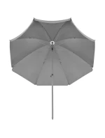 SADA ZAHRADNÍHO NÁBYTKU STŮL 4 ŽIDLE A SLUNEČNÍK ŠEDÁ