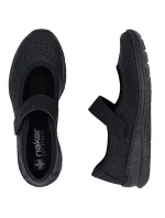 Dámské černé polobotky Rieker na suchý zip N4299-00