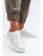 Bílé dámské kožené tenisky S.Barski LR760 Bílé dámské kožené tenisky S.Barski LR760