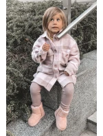 Dětské Teplé Sněhule Semišové Růžové Gooby