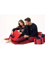 Pyžamo Luna 657 long/r Flanel M-2XL dámské