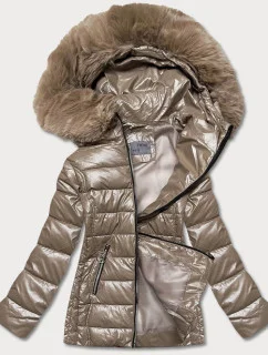 Prošívaná dámská bunda ve velbloudí barvě s'west (b8057-12)