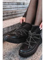 Dámské sněhule s šněrováním Černé Isalisse