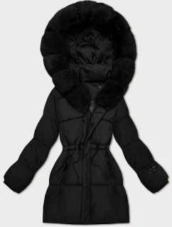 Černá dámská zimní bunda s kapucí S'West (B8550-1)