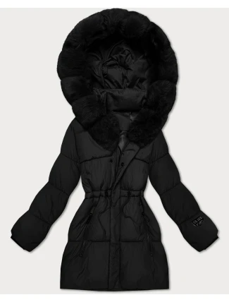 Černá dámská zimní bunda s kapucí S'West (B8550-1)