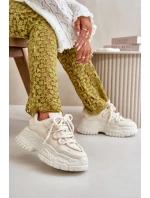 Dámské tenisky na masivní podešvi světle béžové Nevela