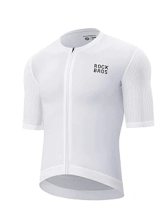 Cyklistický dres Rockbros 15200025 krátký rukáv velikost XXXL - bílý