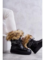 Dámské šněrovací boty do sněhu Černá Santero Dámské šněrovací boty do sněhu Černá Santero