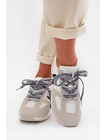 Dámské Tenisky S Dekorativním Šněrováním Šedé Henira