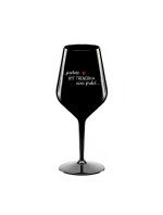 PROTOŽE BÝT TRENÉRKA NENÍ PRDEL - černá nerozbitná sklenice na víno 470 ml PROTOŽE BÝT TRENÉRKA NENÍ PRDEL - černá nerozbitná sklenice na víno 470 ml