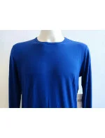 Pánské tričko s dlouhým rukávem 714753030001 modré - Ralph Lauren