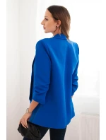 Dámská sako bez zapínání s podšívkou S/M chabrová