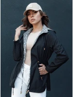 Dámská přechodná bunda parka s kapucí BEGET černá FashionStreet TY4406