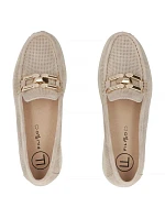 Béžové kožené mokasíny na platformách Filippo DP7652