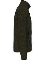 Kariban K 9106 Pánská melanžová pletená fleecová bunda 20.9106 dark khaki melange Kariban K 9106 Pánská melanžová pletená fleecová bunda 20.9106 dark khaki melange