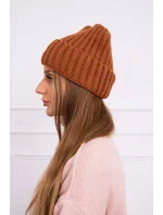 Čepice s rolováním Magda K293 camel