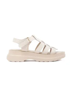 Pohodlné  sandály hnědé dámské platforma