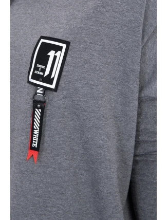 Oversize mikina s asymetrickými boky grafitová Oversize mikina s asymetrickými boky grafitová