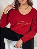 VIVILINES dámská halenka oversize s potiskem bordó FashionStreet RY2693