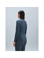 Cyklistické tričko POC W's Layer Merino Mock Neck Jersey, šedé
