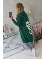 Zelená bunda s potiskem