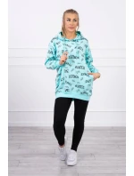 Mikina s nápisem mint