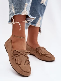 Dámské mokasíny s třásněmi světle hnědé Janelisse