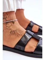 Módní veganské pantofle ZAXY JJ285263 černé Módní veganské pantofle ZAXY JJ285263 černé