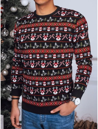 Pánský vánoční svetr černý FashionStreet WX2162