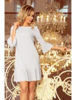 Pohodlné plisované šedé dámské šaty model 7657677 Pohodlné plisované šedé dámské šaty model 7657677