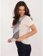 Tričko D12048M02556K light beige Tričko D12048M02556K light beige