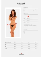 Rozkošná tanga otevřená Celia Noir crotchless thong - Obsessive Rozkošná tanga otevřená Celia Noir crotchless thong - Obsessive