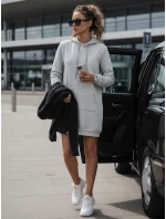 Dámská oversize dlouhá mikina TIMMY světle šedá FashionStreet EY1932