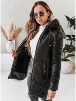 Dámská prošívaná zimní bunda s kapucí černá FashionStreet TY5089 Dámská prošívaná zimní bunda s kapucí černá FashionStreet TY5089