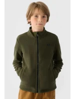 Klučičí Fleecová Mikina S Límcem 4F Khaki 4FJWMM00TFLEM245-36S