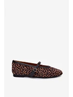 Baleríny s páskem imitace semiše leopard Camoria Baleríny s páskem imitace semiše leopard Camoria
