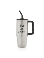 TEXT NA PŘÁNÍ - stříbrný cestovní termohrnek 900 ml TEXT NA PŘÁNÍ - stříbrný cestovní termohrnek 900 ml