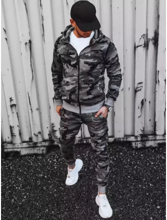 Pánská tmavě šedá tepláková souprava moro FashionStreet AX0623